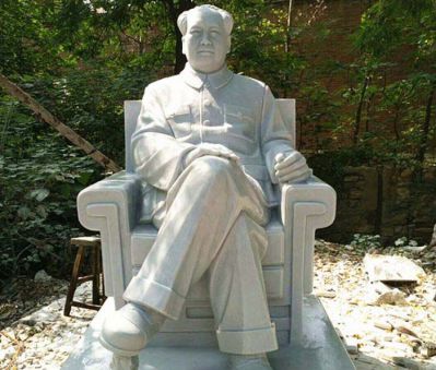 戶外廣場坐式毛主席公園人物石雕毛澤東雕塑